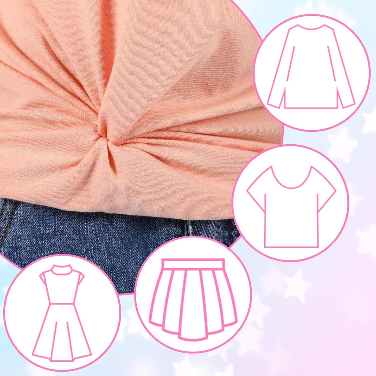 6 PCS Shirt Clips for Women Clothing, Shirt Clip Back Cinch Waist Cincher Clip Concealed Cincher Clip Pants Clips to Tighten Waist Cinch Clips for Dresses, T-Shirts, Women Clothing Fashion Accessories