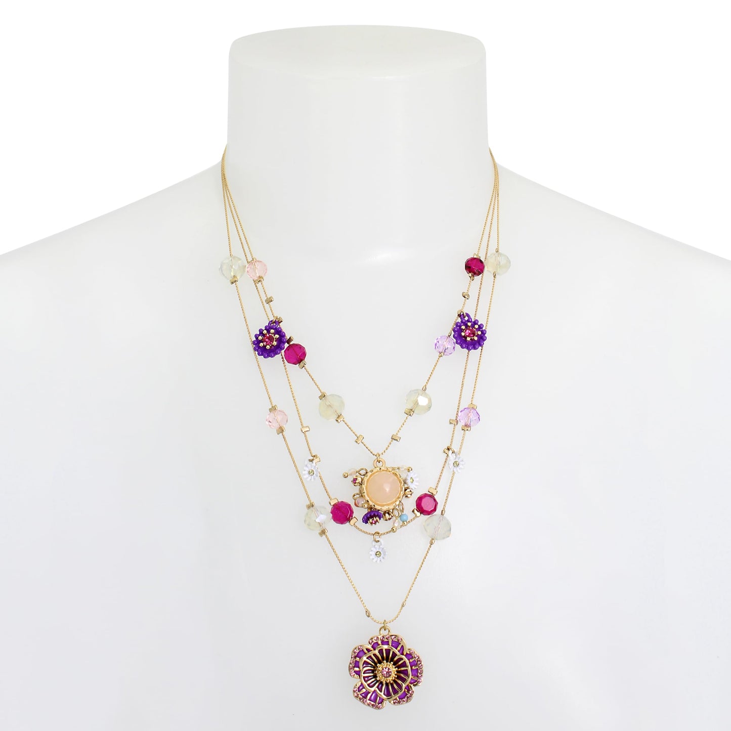 Urban Thread Womens Butterfly Charms Layered Necklace