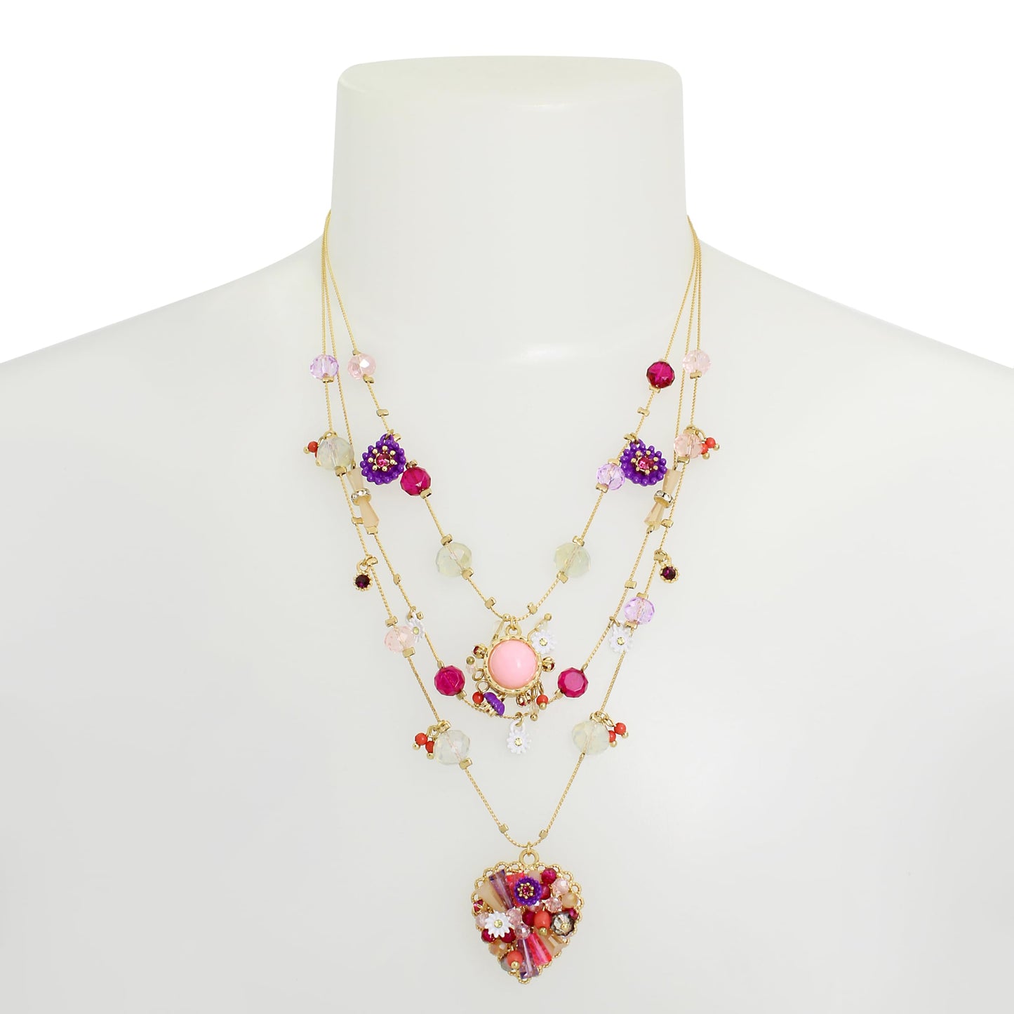 Urban Thread Womens Butterfly Charms Layered Necklace