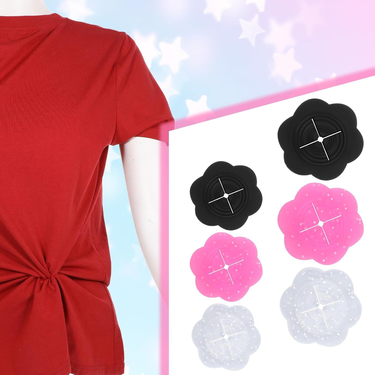 6 PCS Shirt Clips for Women Clothing, Shirt Clip Back Cinch Waist Cincher Clip Concealed Cincher Clip Pants Clips to Tighten Waist Cinch Clips for Dresses, T-Shirts, Women Clothing Fashion Accessories