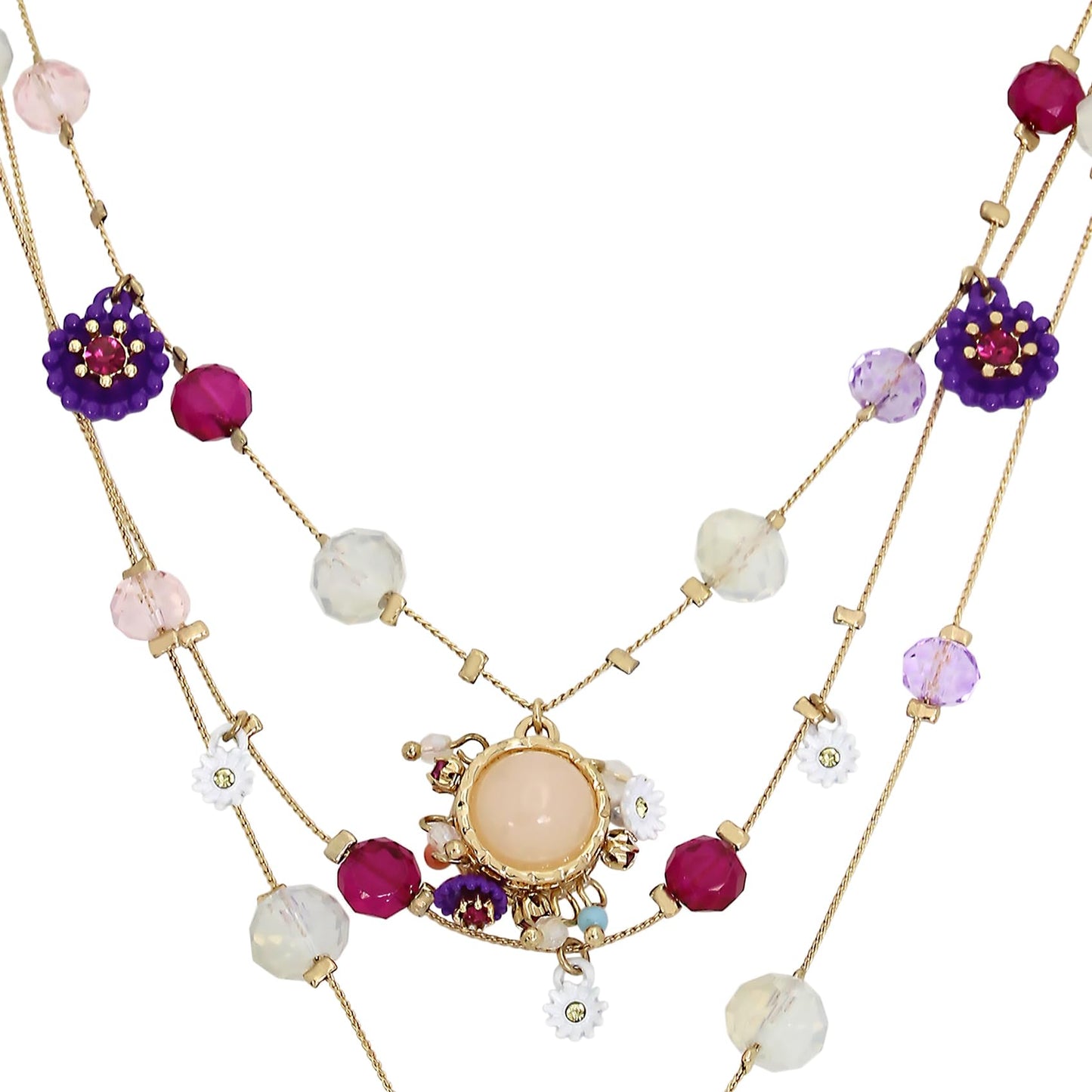Urban Thread Womens Butterfly Charms Layered Necklace