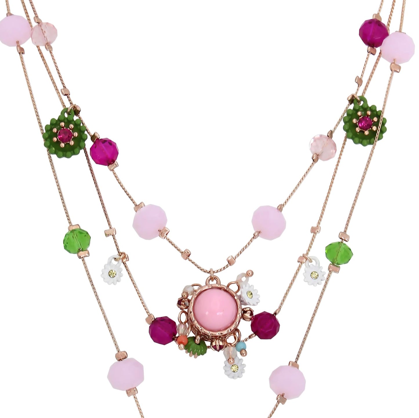 Urban Thread Womens Butterfly Charms Layered Necklace