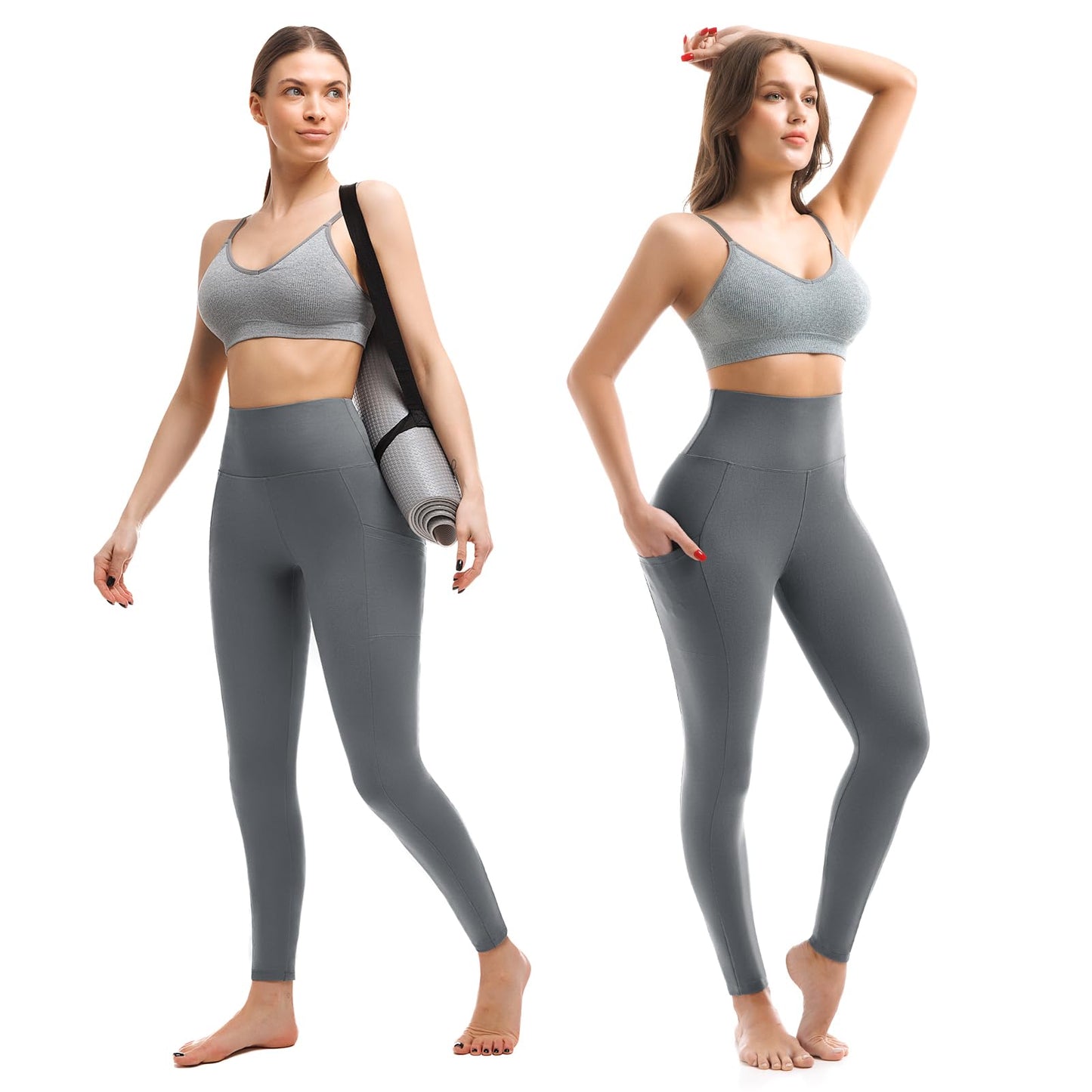 Walifrey Leggings with Pockets for Women, High Waisted Buttery Soft Womens Leggings for Gym Yoga Workout