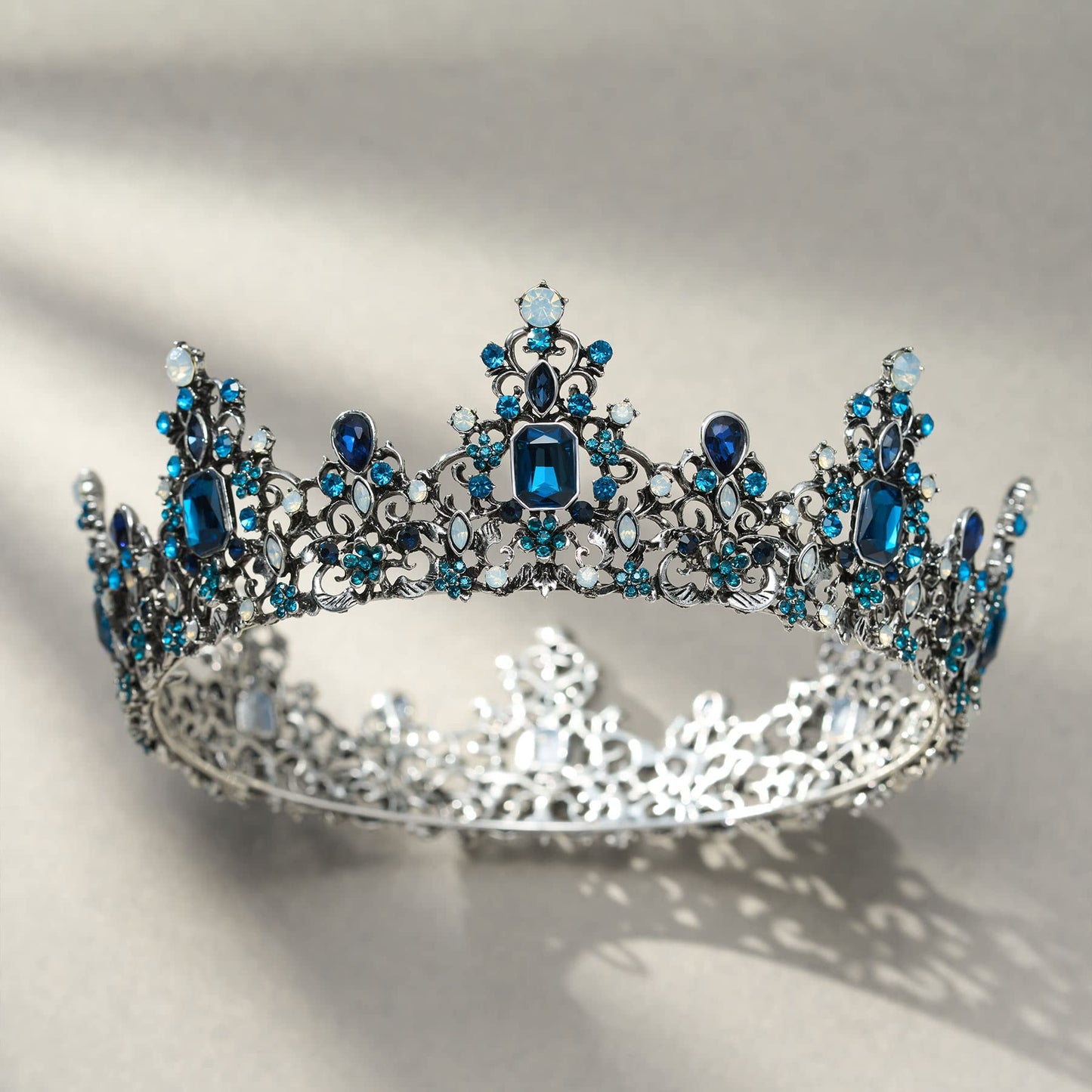 Urban Thread Queen Crown for Women - Baroque Wedding Tiaras and Crowns, Jeweled Tiara Crown, Prom Birthday Halloween Hair Accessories