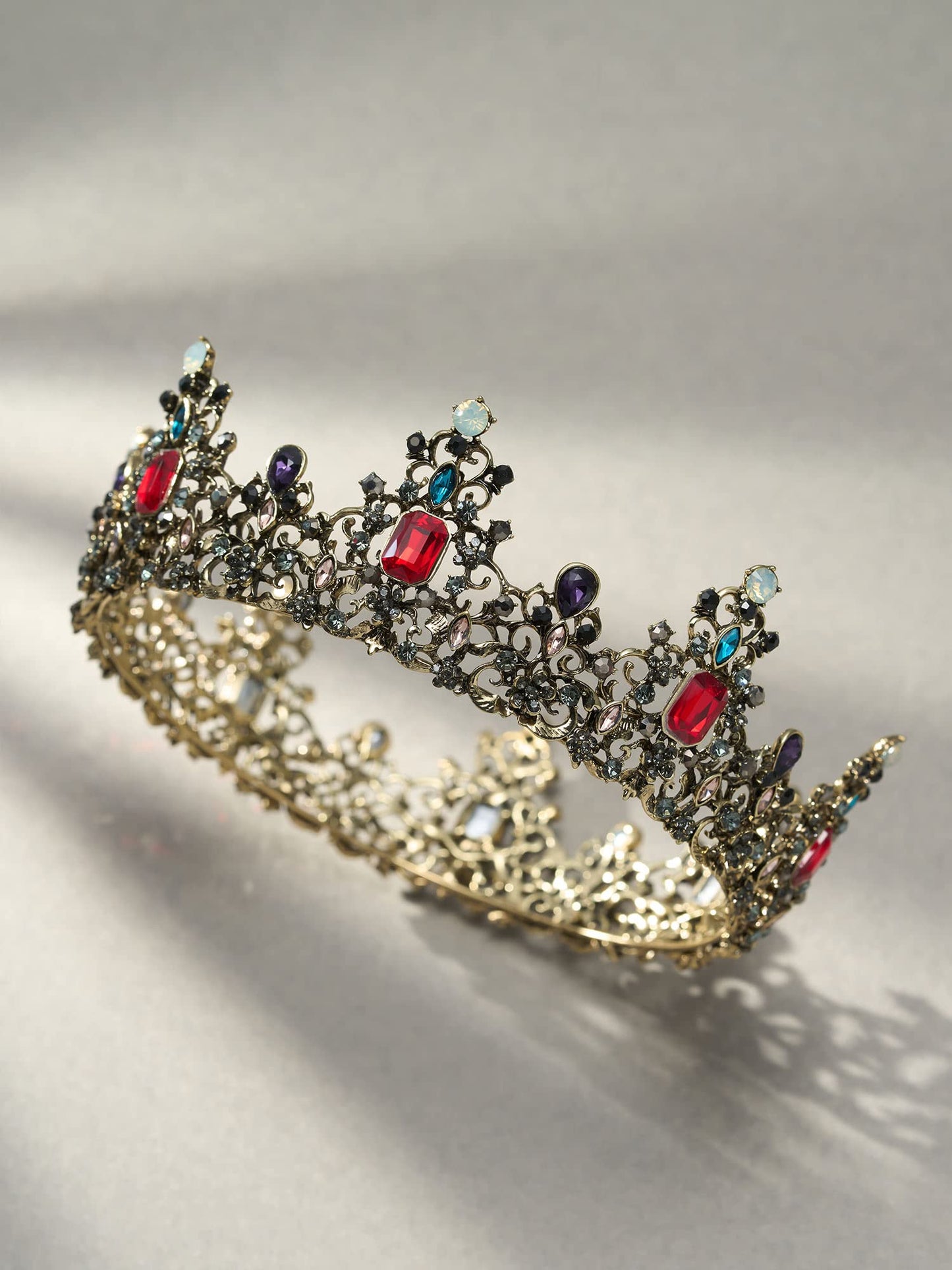 Urban Thread Queen Crown for Women - Baroque Wedding Tiaras and Crowns, Jeweled Tiara Crown, Prom Birthday Halloween Hair Accessories