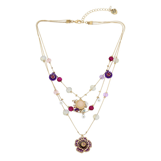 Urban Thread Womens Butterfly Charms Layered Necklace
