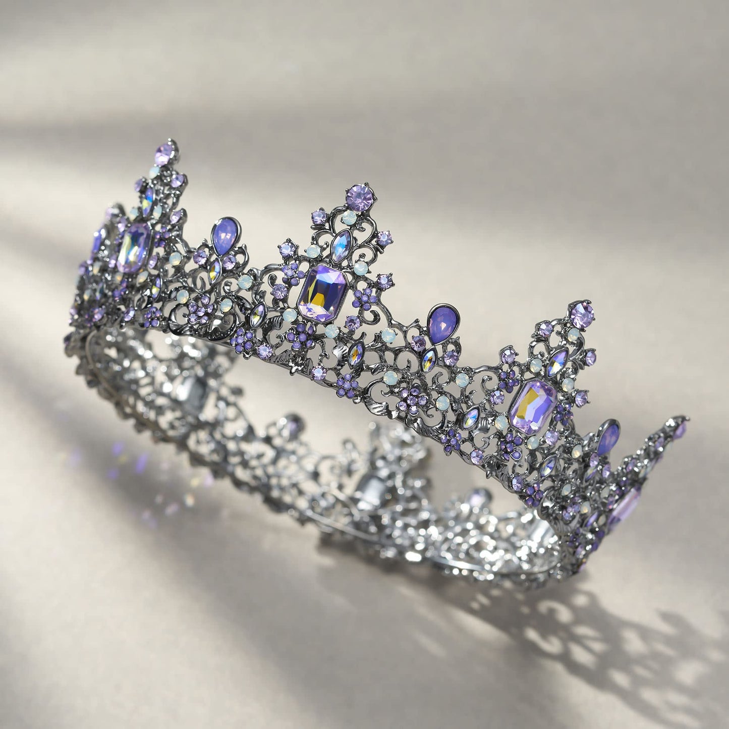 Urban Thread Queen Crown for Women - Baroque Wedding Tiaras and Crowns, Jeweled Tiara Crown, Prom Birthday Halloween Hair Accessories