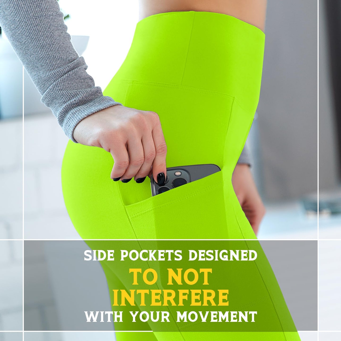 Walifrey Leggings with Pockets for Women, High Waisted Buttery Soft Womens Leggings for Gym Yoga Workout