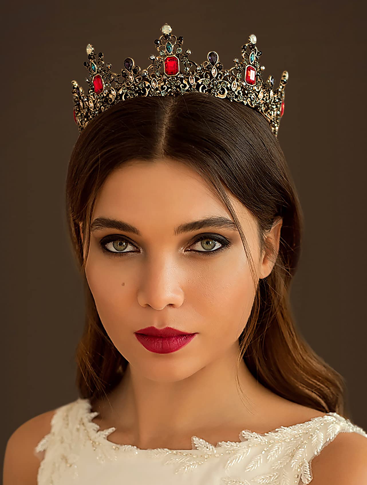 Urban Thread Queen Crown for Women - Baroque Wedding Tiaras and Crowns, Jeweled Tiara Crown, Prom Birthday Halloween Hair Accessories