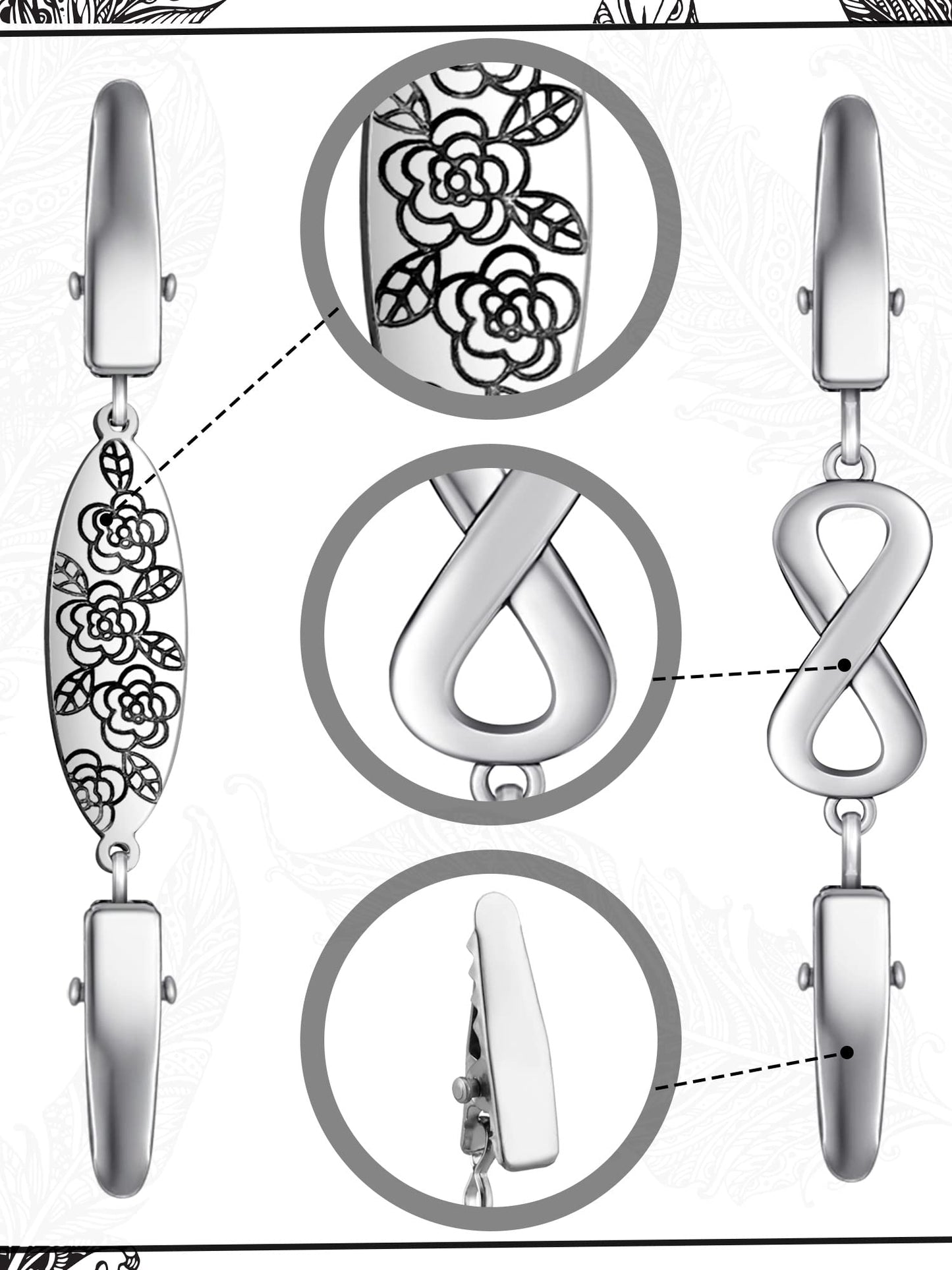 4 Pieces Vintage Sweater Shawl Clips Retro Cardigan Collar Dress Shirt Brooch Clips for Women Wearing, 4 Styles