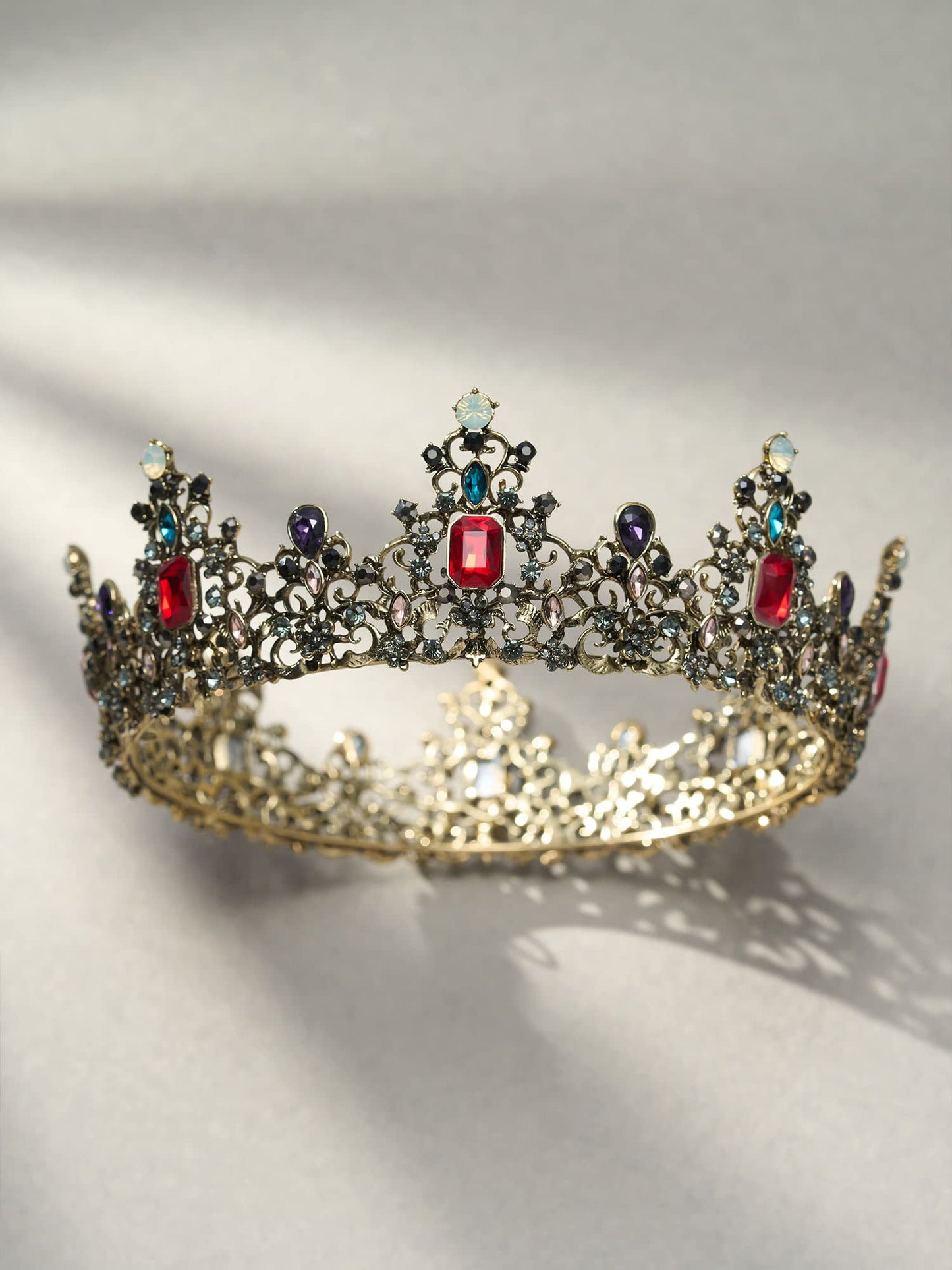 Urban Thread Queen Crown for Women - Baroque Wedding Tiaras and Crowns, Jeweled Tiara Crown, Prom Birthday Halloween Hair Accessories