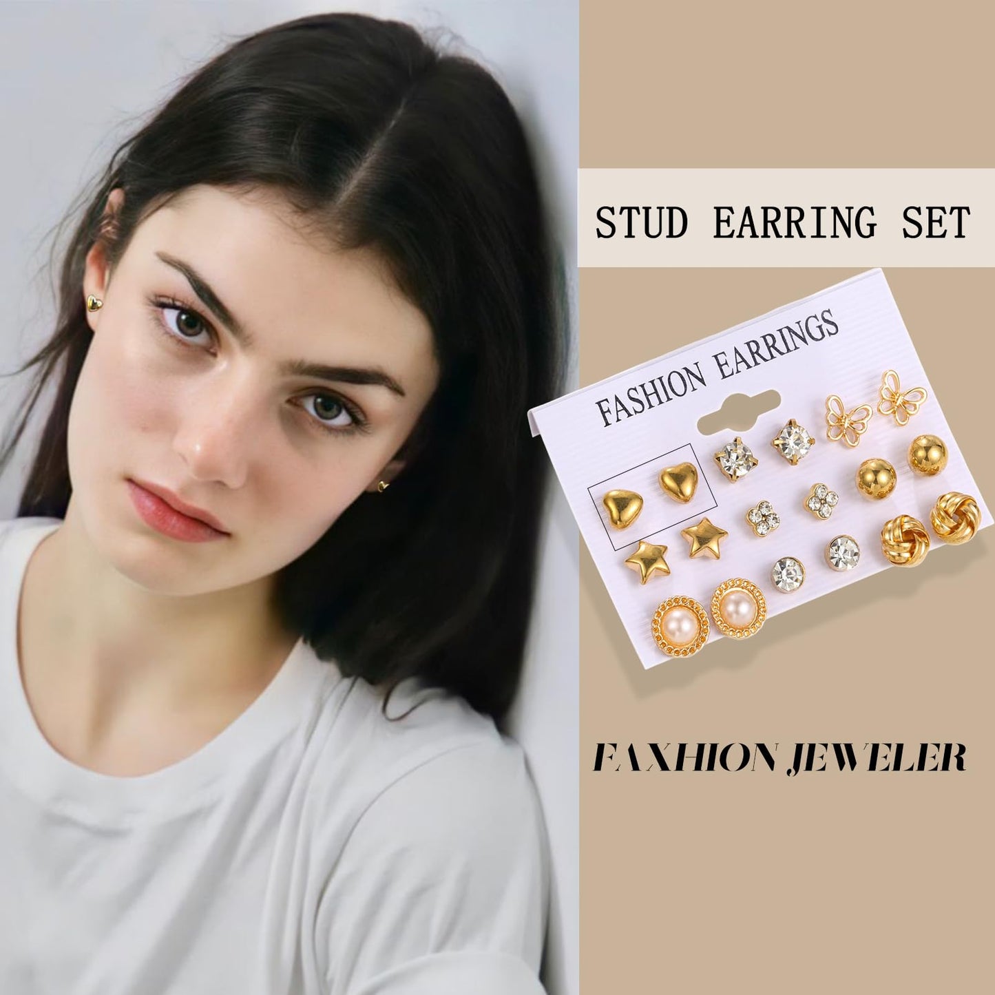 42 Pairs Gold Hoop Earrings Set for Women, Fashion Chunky Pearl Earrings Multipack Twisted Statement Earring Pack, Hypoallergenic Small Big Hoops Earrings for Birthday Party