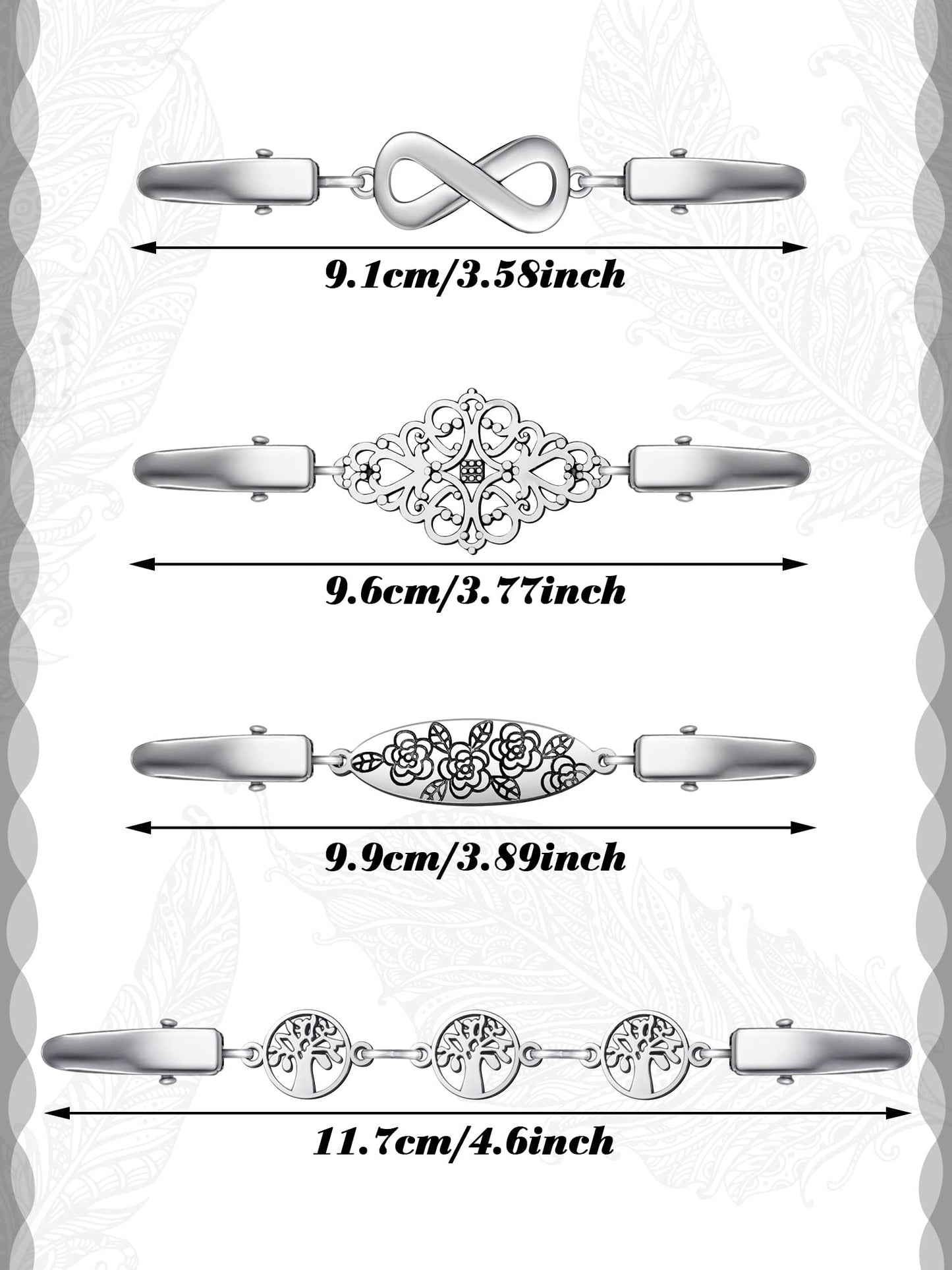 4 Pieces Vintage Sweater Shawl Clips Retro Cardigan Collar Dress Shirt Brooch Clips for Women Wearing, 4 Styles