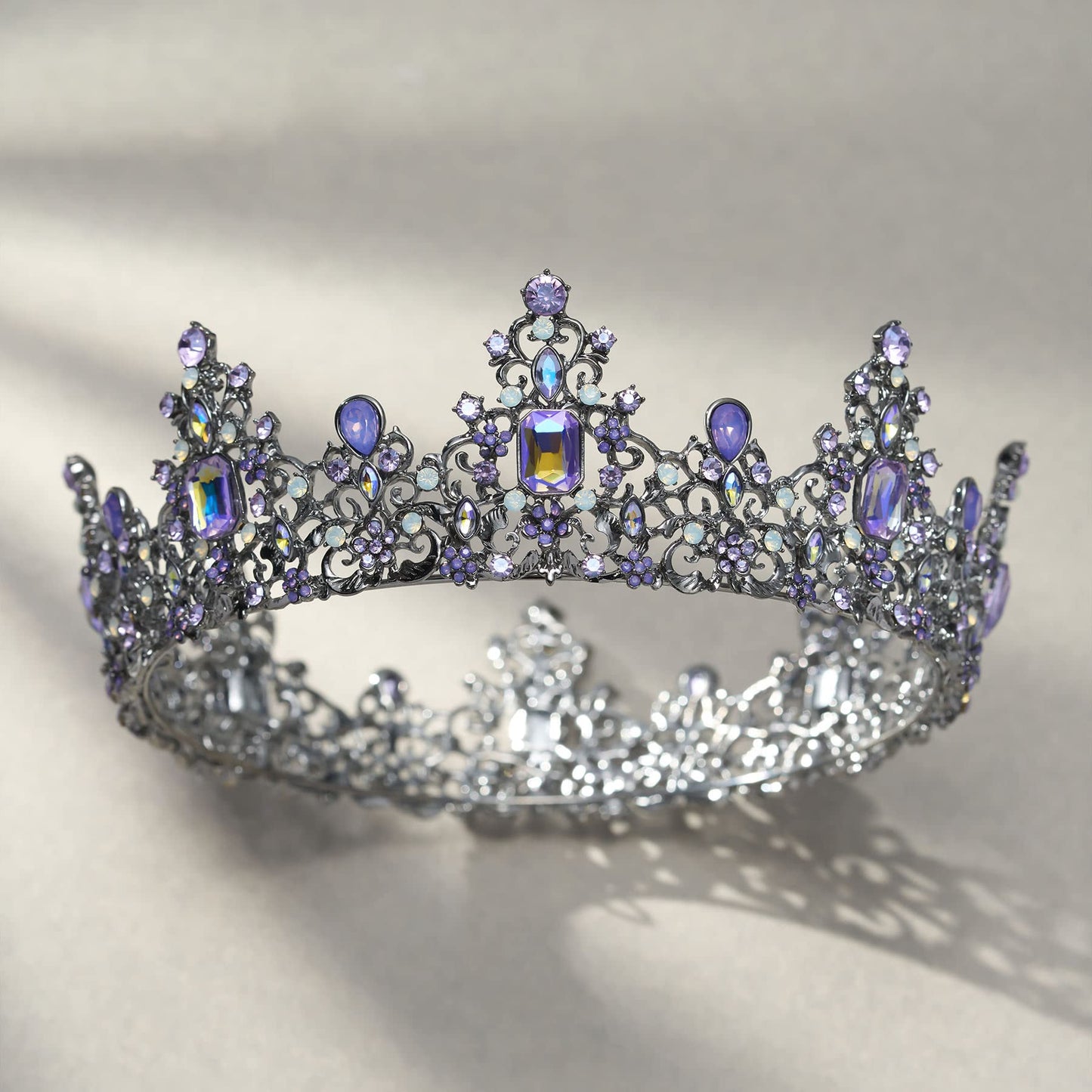 Urban Thread Queen Crown for Women - Baroque Wedding Tiaras and Crowns, Jeweled Tiara Crown, Prom Birthday Halloween Hair Accessories