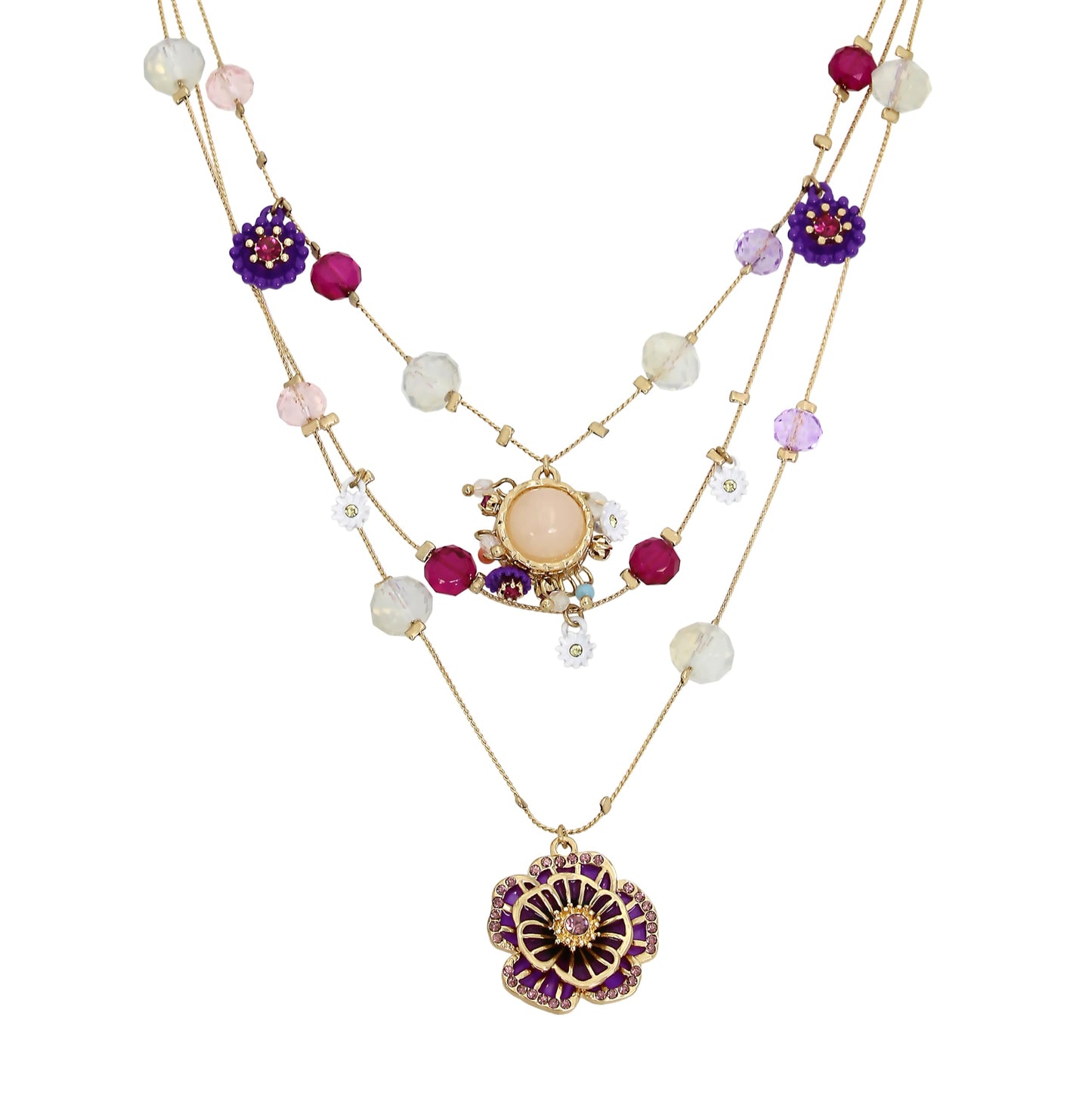 Urban Thread Womens Butterfly Charms Layered Necklace
