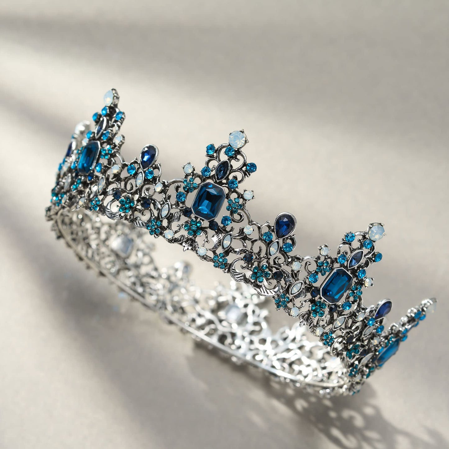 Urban Thread Queen Crown for Women - Baroque Wedding Tiaras and Crowns, Jeweled Tiara Crown, Prom Birthday Halloween Hair Accessories