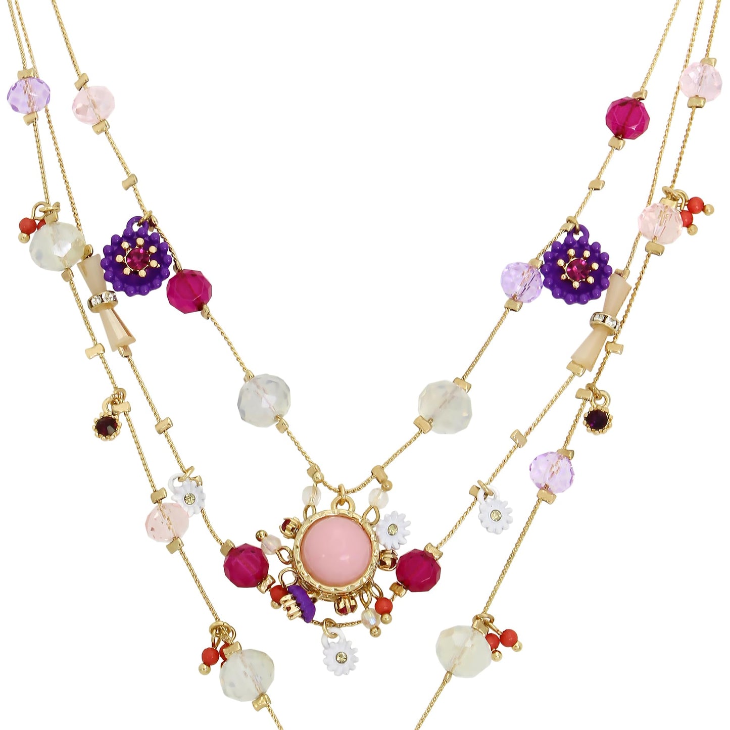 Urban Thread Womens Butterfly Charms Layered Necklace