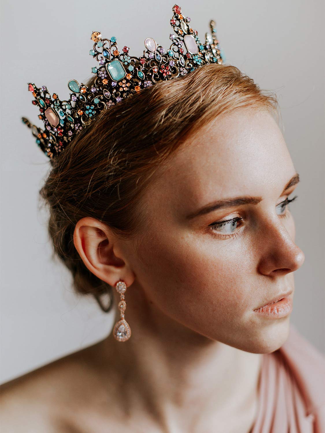 Urban Thread Queen Crown for Women - Baroque Wedding Tiaras and Crowns, Jeweled Tiara Crown, Prom Birthday Halloween Hair Accessories