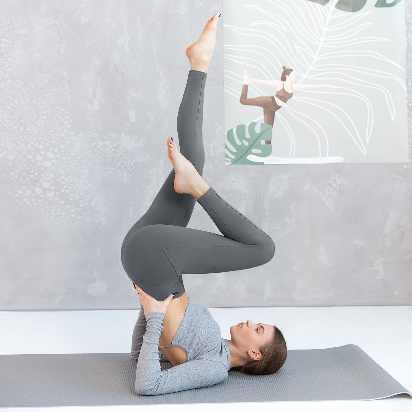 Walifrey Leggings with Pockets for Women, High Waisted Buttery Soft Womens Leggings for Gym Yoga Workout