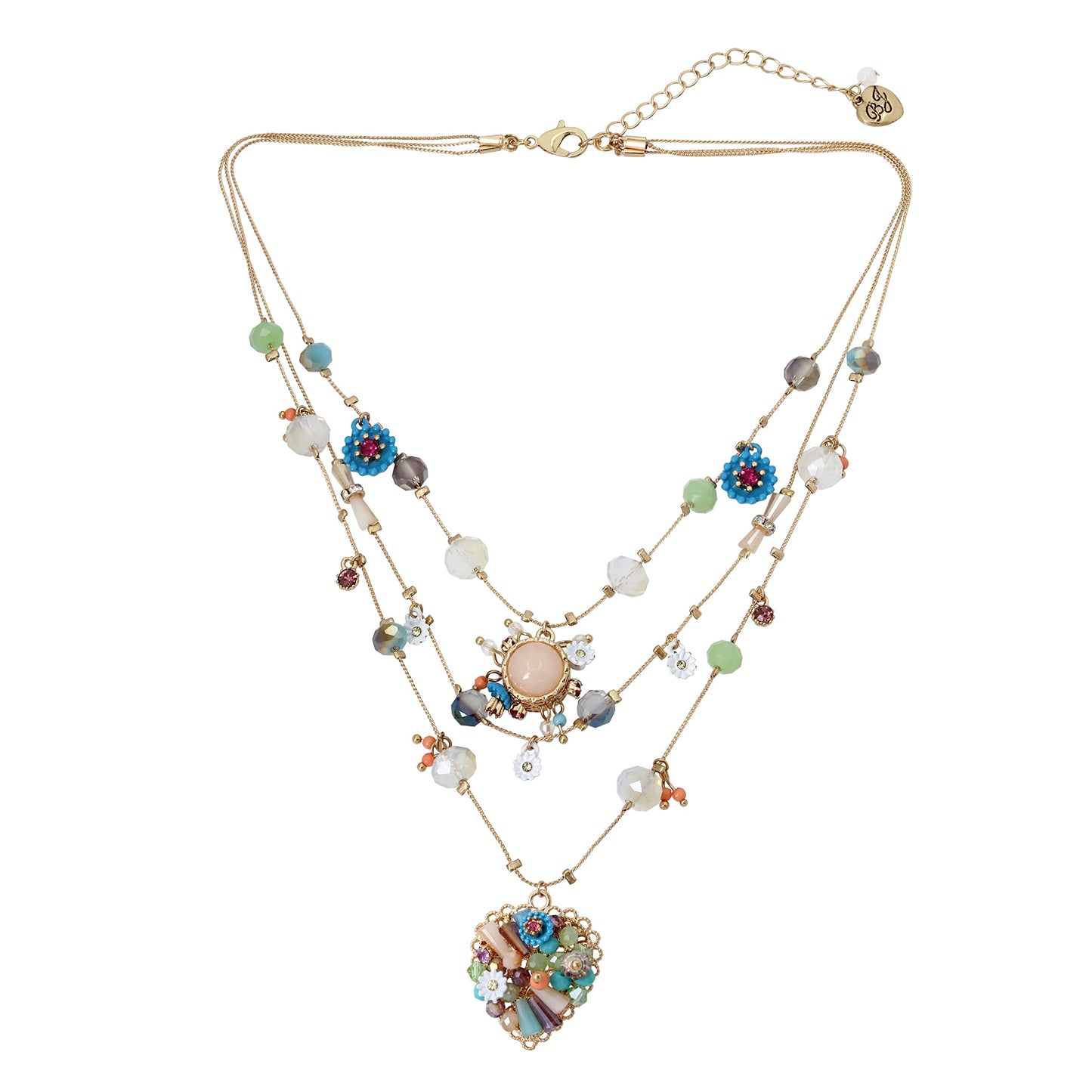 Urban Thread Womens Butterfly Charms Layered Necklace