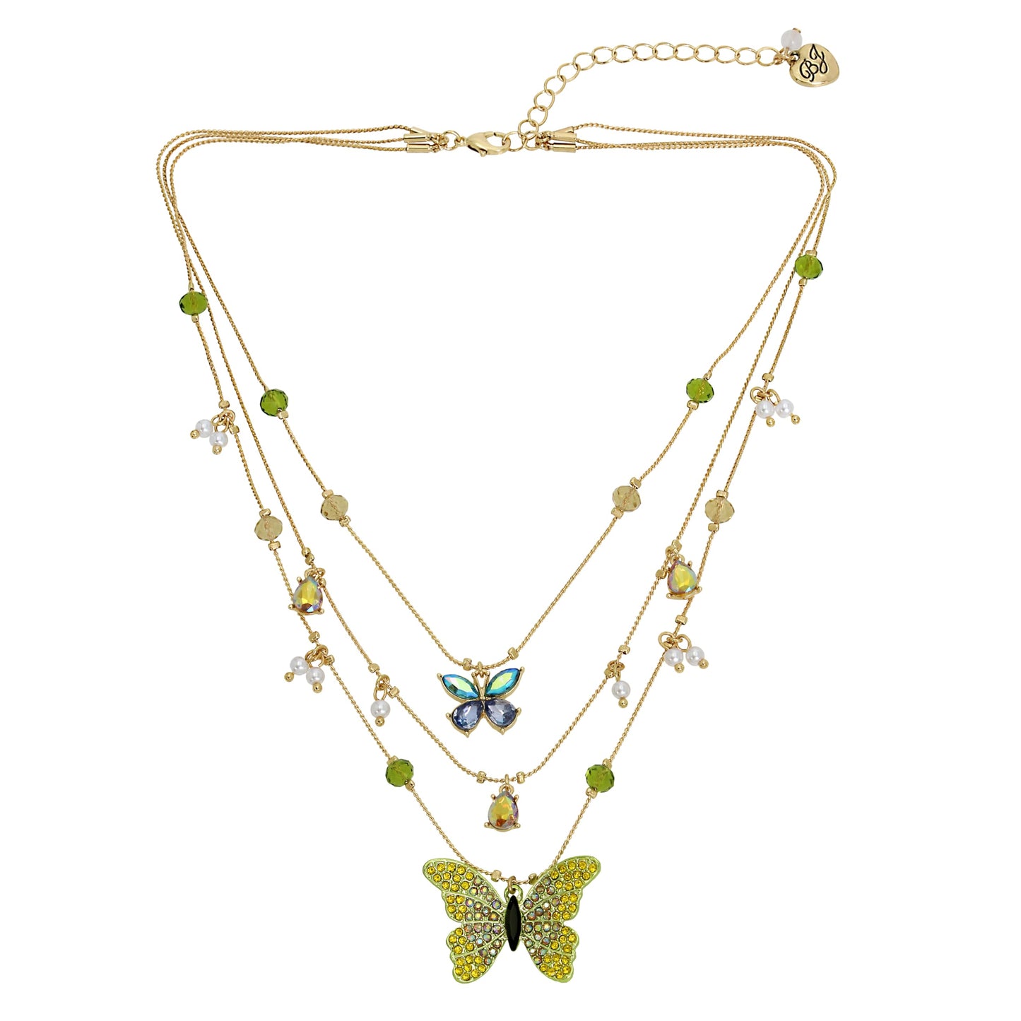 Urban Thread Womens Butterfly Charms Layered Necklace