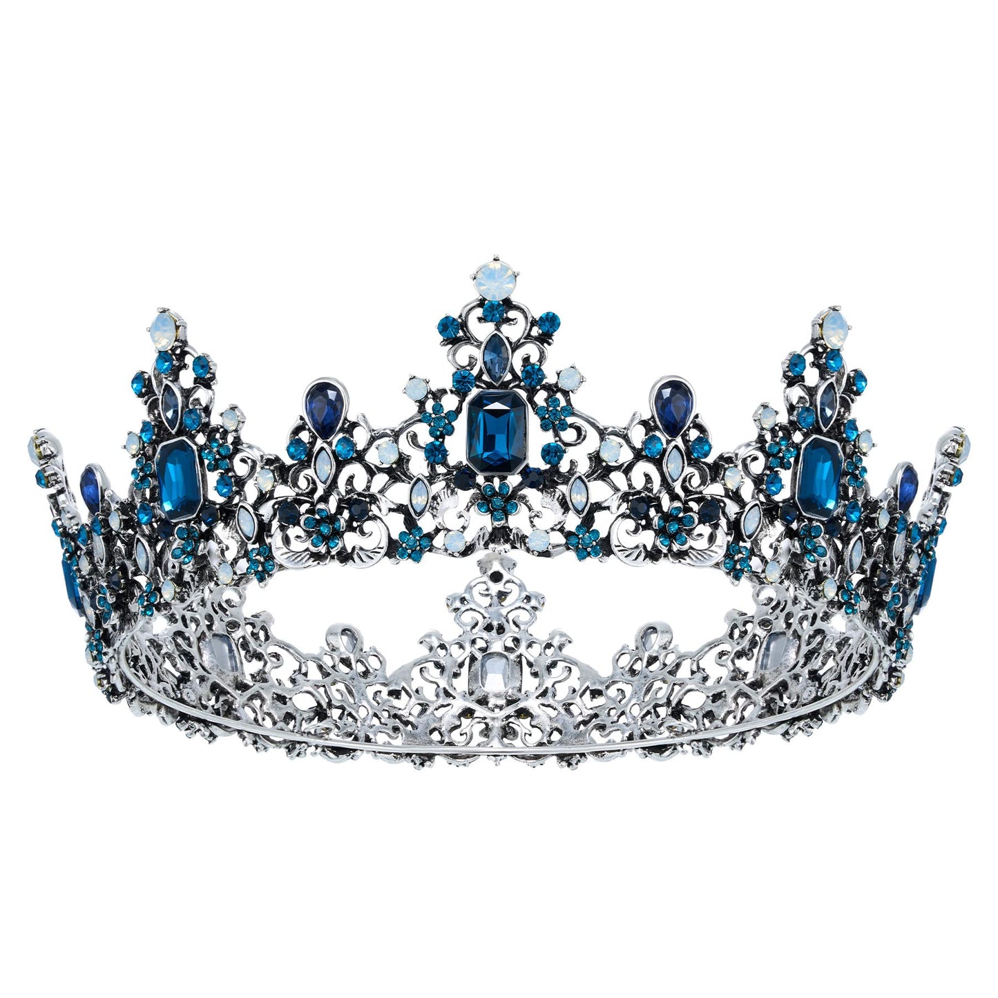Urban Thread Queen Crown for Women - Baroque Wedding Tiaras and Crowns, Jeweled Tiara Crown, Prom Birthday Halloween Hair Accessories