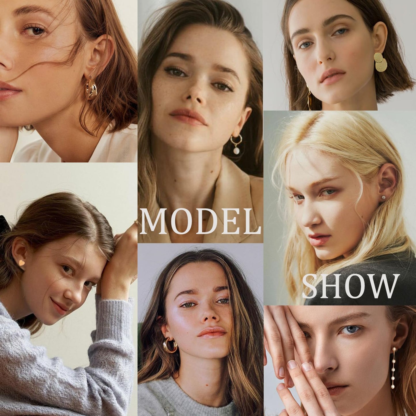 42 Pairs Gold Hoop Earrings Set for Women, Fashion Chunky Pearl Earrings Multipack Twisted Statement Earring Pack, Hypoallergenic Small Big Hoops Earrings for Birthday Party