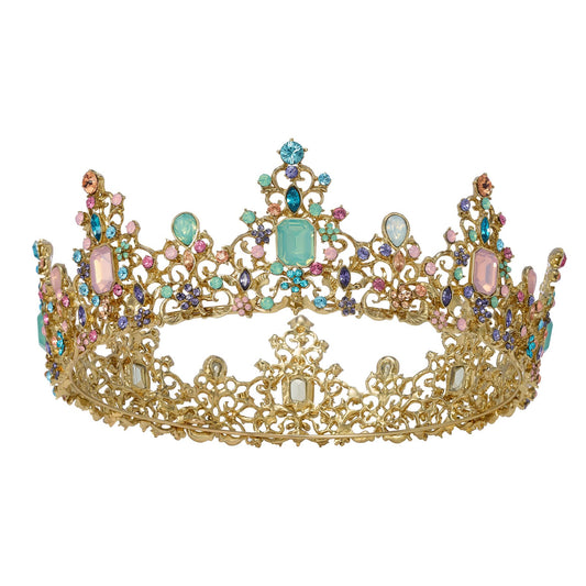 Urban Thread Queen Crown for Women - Baroque Wedding Tiaras and Crowns, Jeweled Tiara Crown, Prom Birthday Halloween Hair Accessories