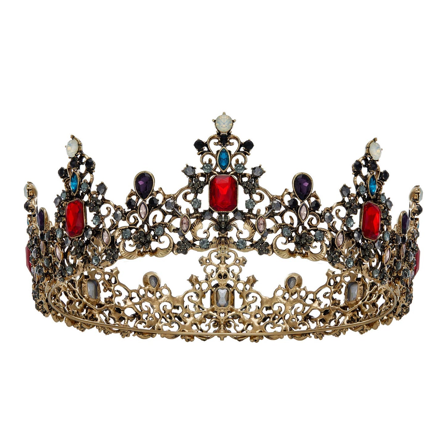 Urban Thread Queen Crown for Women - Baroque Wedding Tiaras and Crowns, Jeweled Tiara Crown, Prom Birthday Halloween Hair Accessories