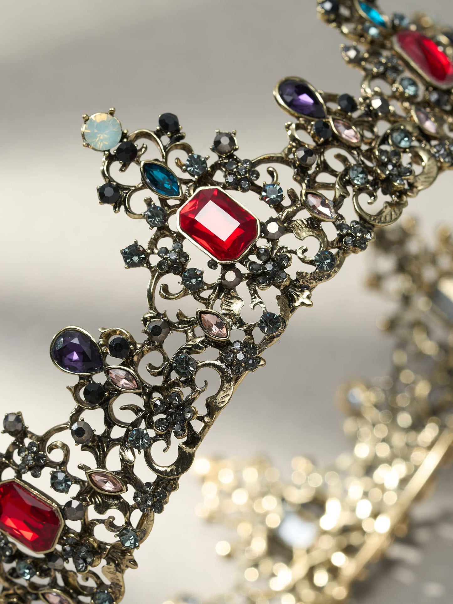 Urban Thread Queen Crown for Women - Baroque Wedding Tiaras and Crowns, Jeweled Tiara Crown, Prom Birthday Halloween Hair Accessories