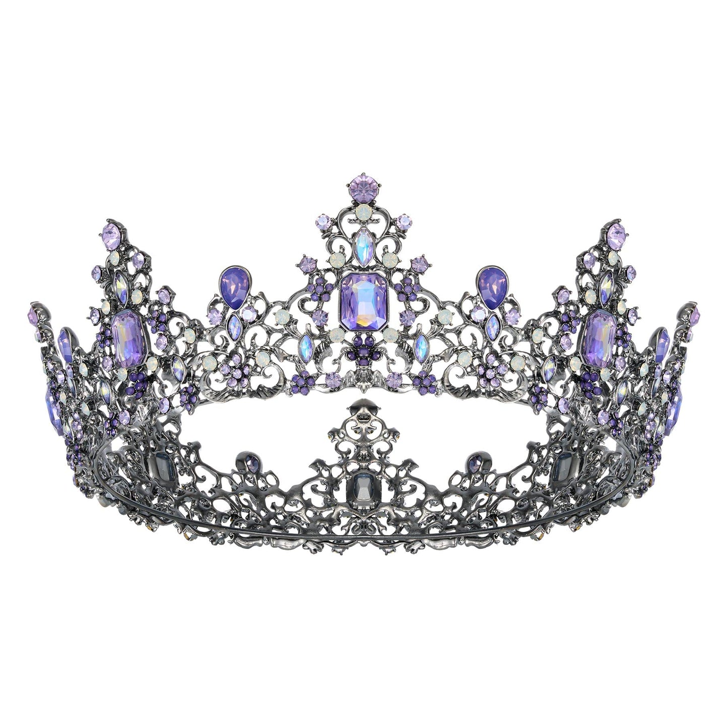 Urban Thread Queen Crown for Women - Baroque Wedding Tiaras and Crowns, Jeweled Tiara Crown, Prom Birthday Halloween Hair Accessories